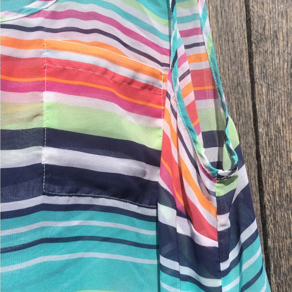 Torrid Striped Shear Tank Top - Picture 3 of 11